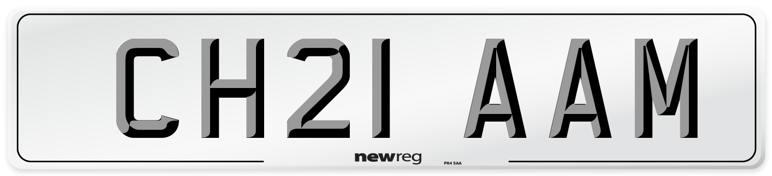 CH21 AAM Number Plate from New Reg